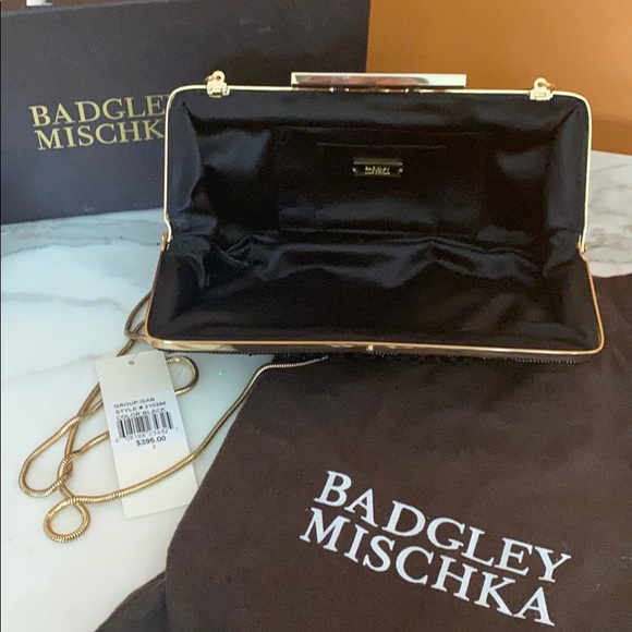 BADGLEY MISCHKA Crystal Evening Jeweled Clutch NWT - Picture 6 of 8